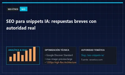 Persona usando un portátil sobre SEO para snippets IA en un entorno de trabajo digital